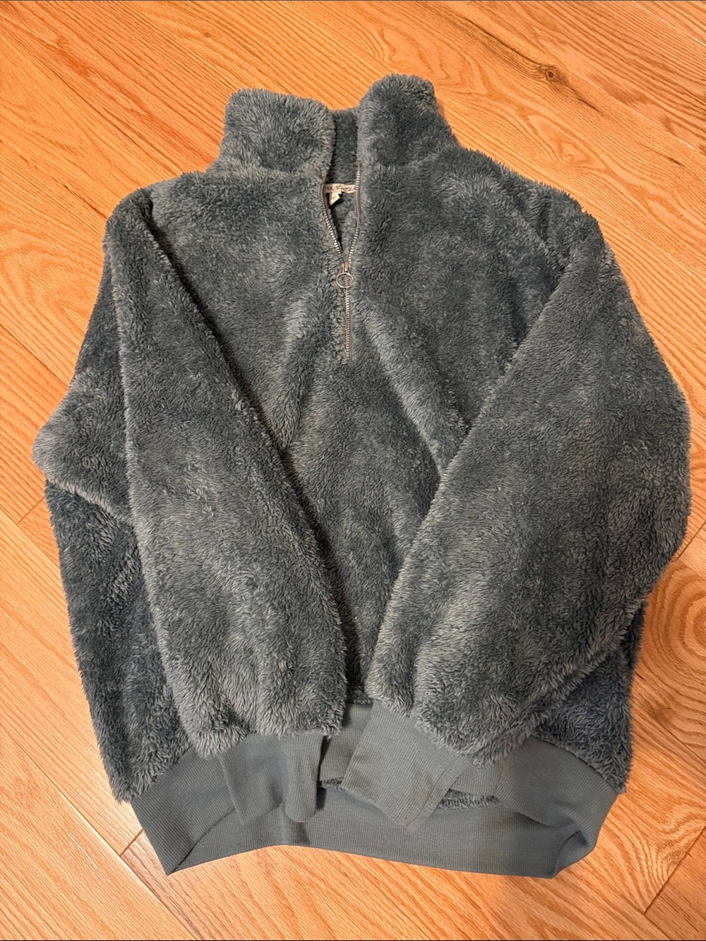 Men's Plush Half-Zip Pullover Sweater - Dark Gray